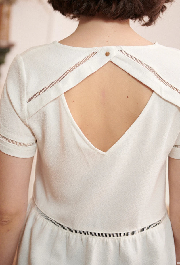 Short sleeve peplum blouse