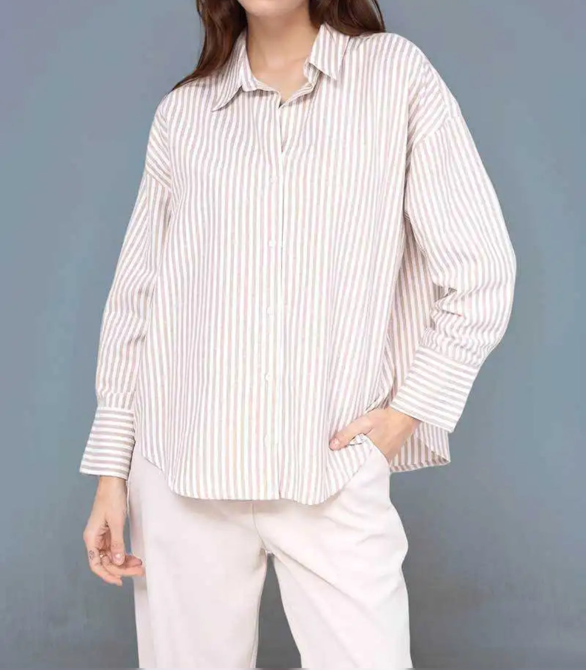 Oversized stripe shirt