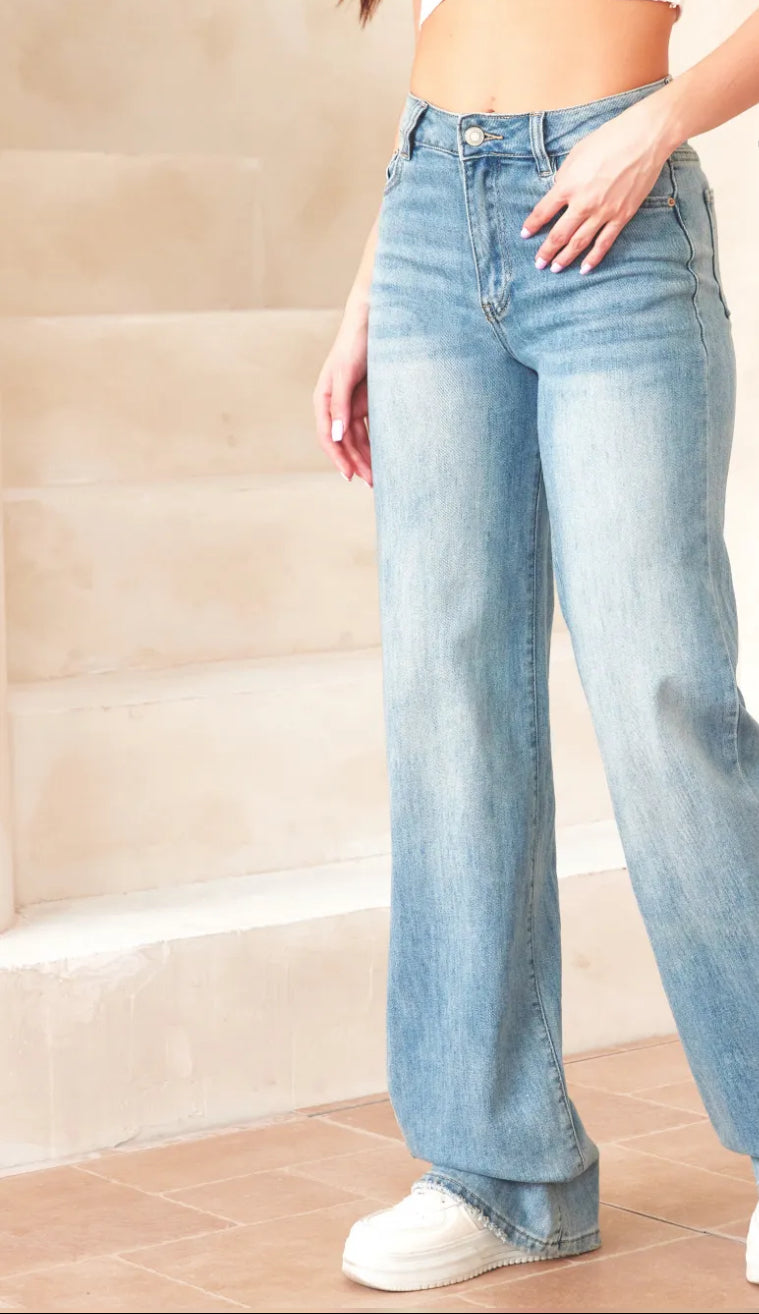 Jean dad fit mid-rise extra long