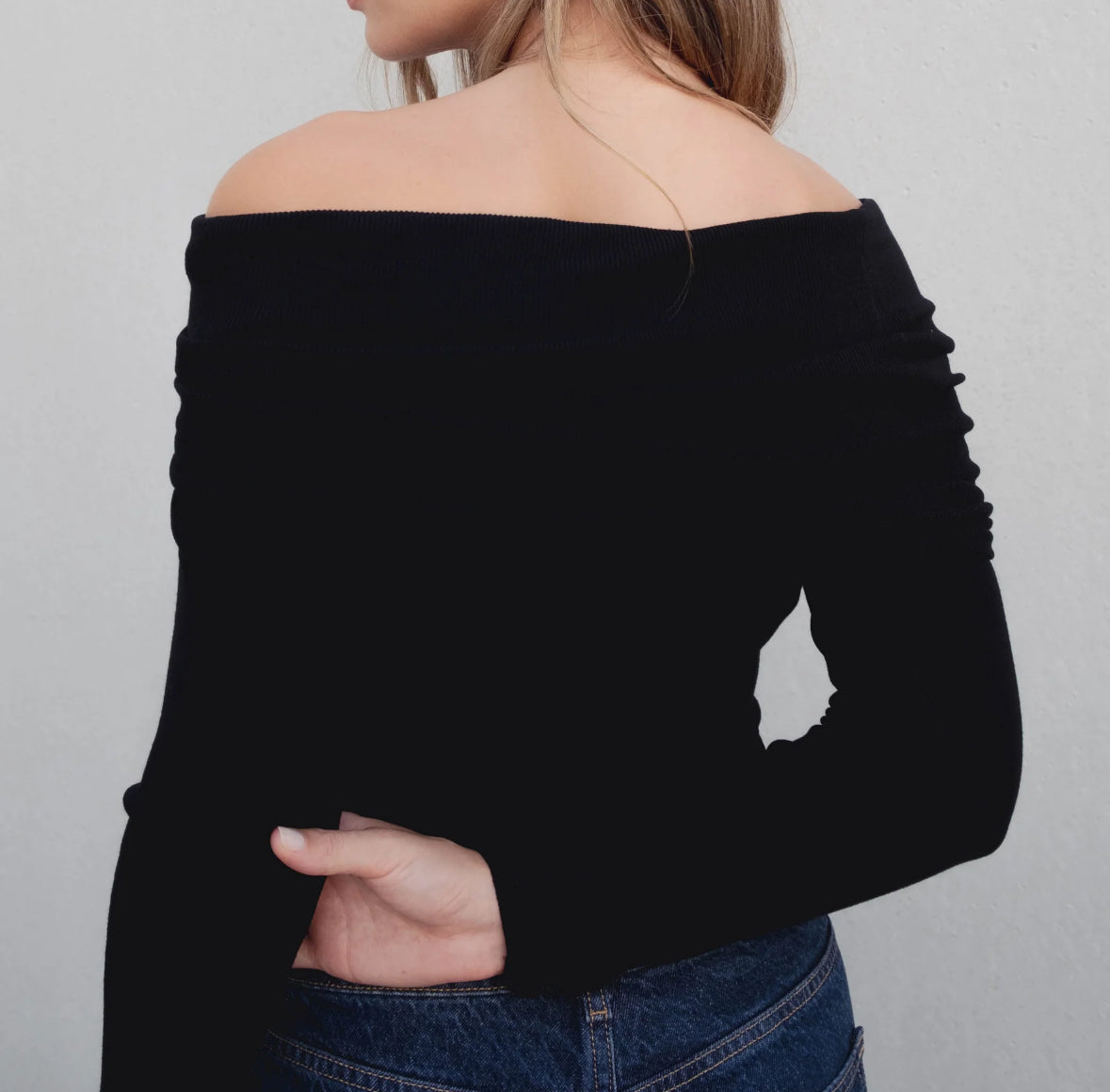 Off-shoulder sweater