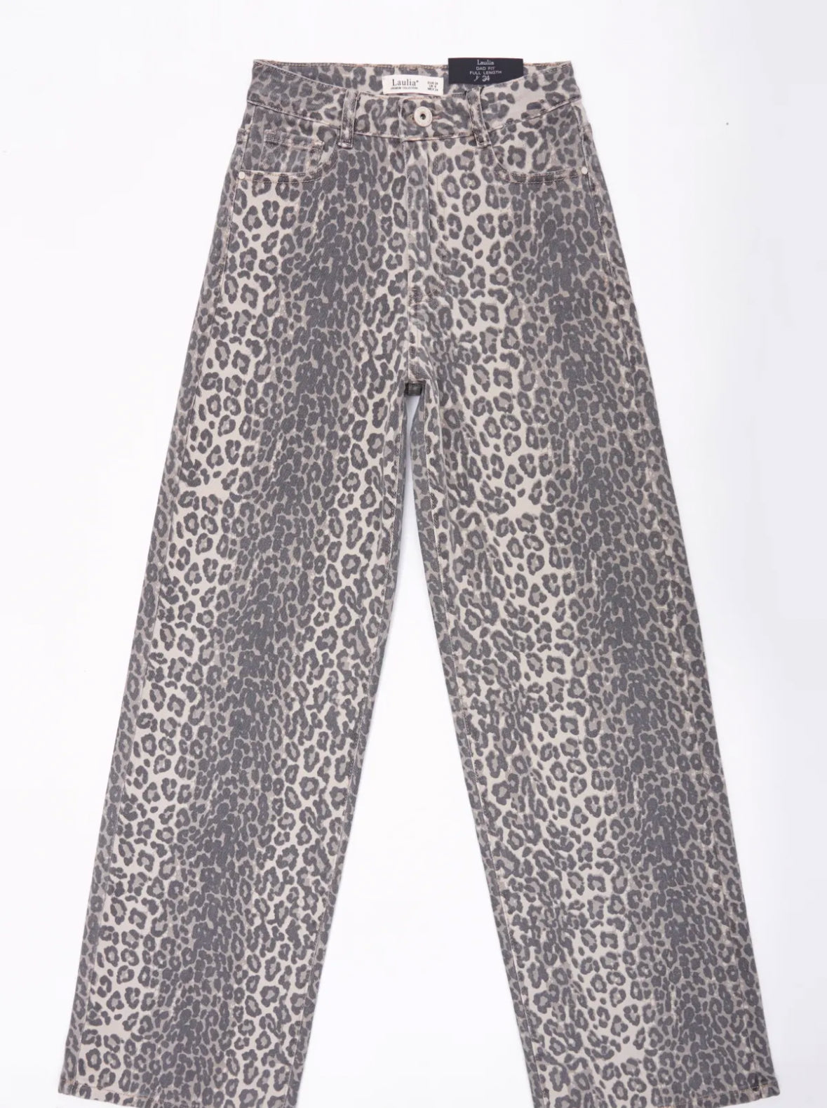 Jean dad fit Leopard