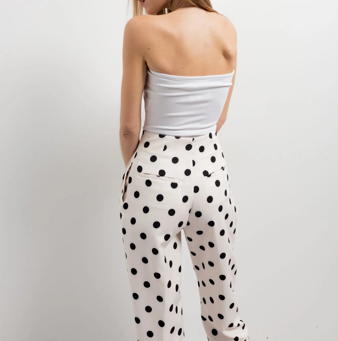 Printed polkadot trouser