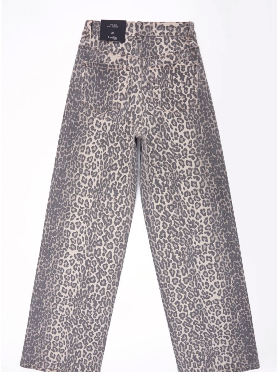 Jean dad fit Leopard