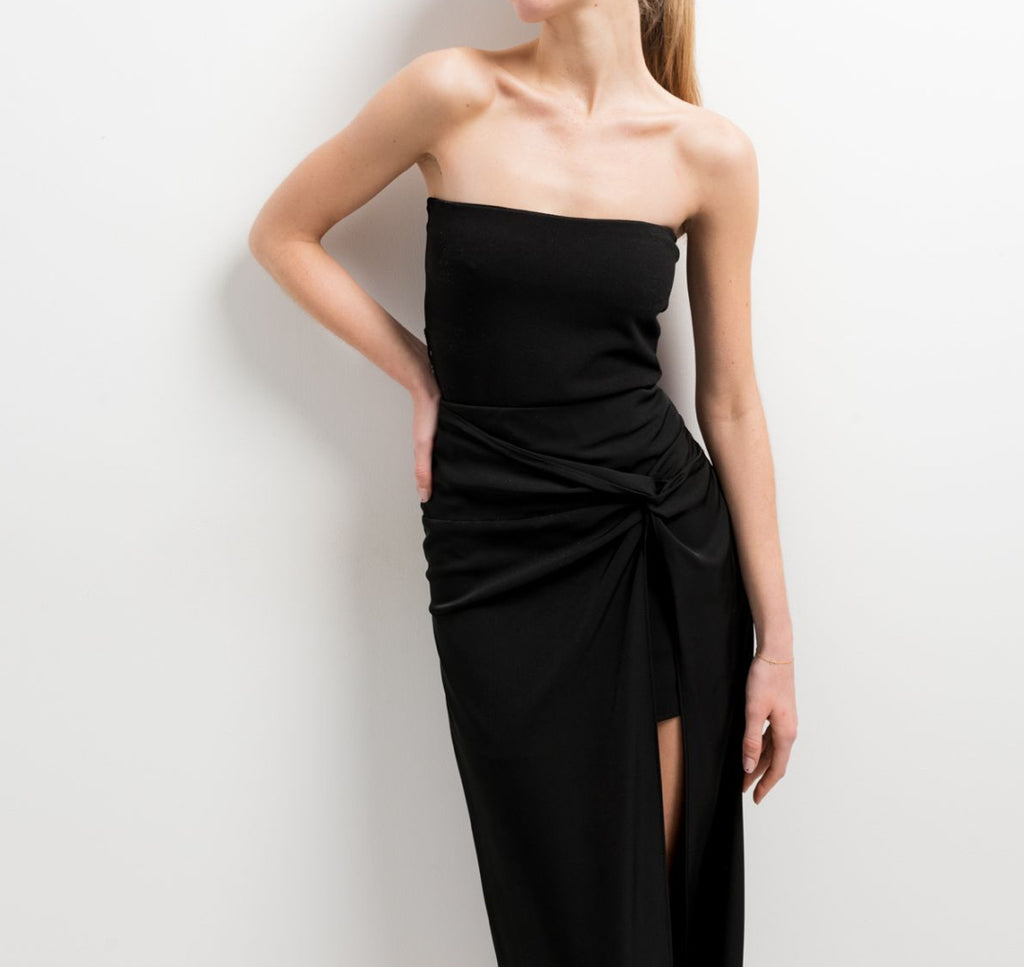 Wrap midi skirt