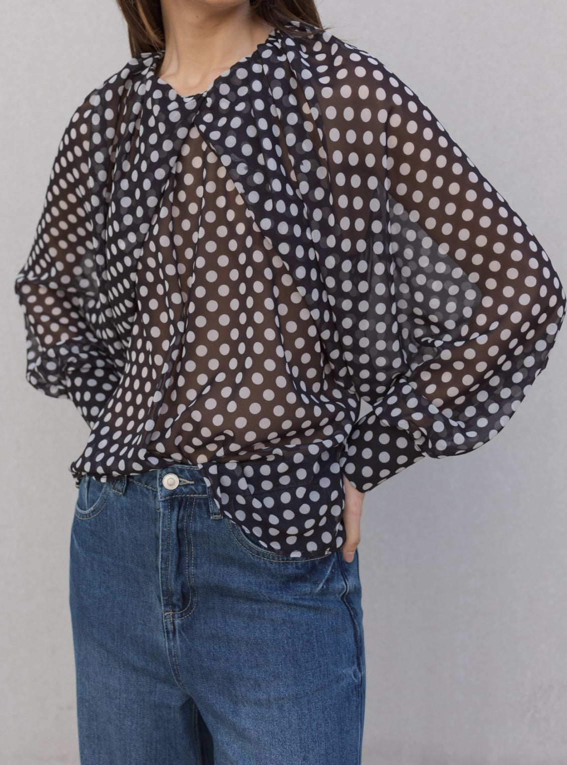 Polka dot blouse