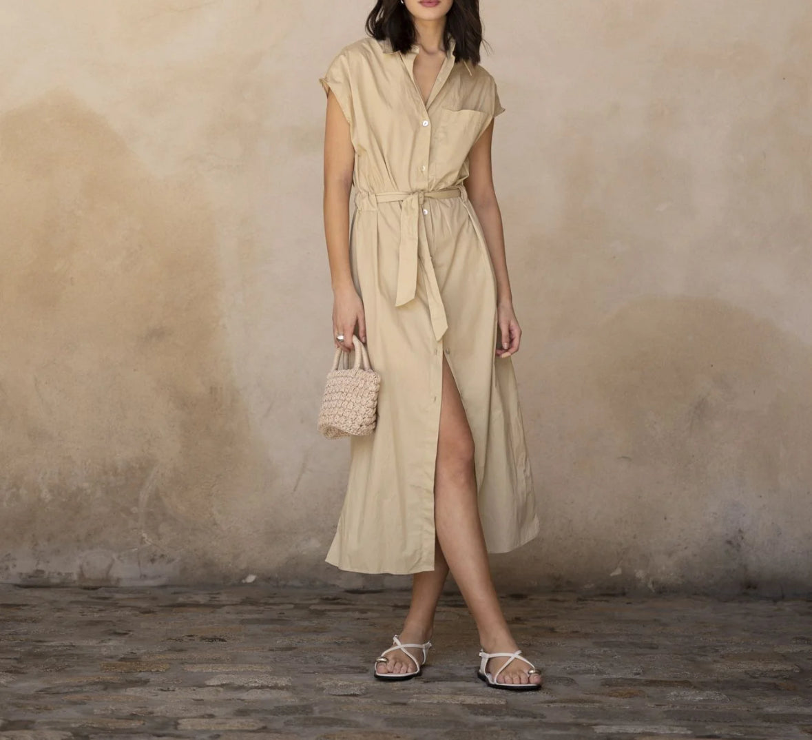 Popelin shirt dress