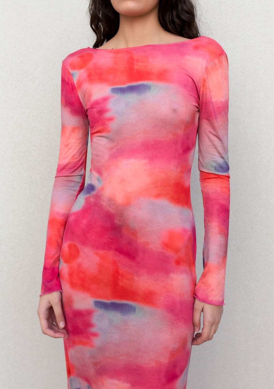 Long printed dress