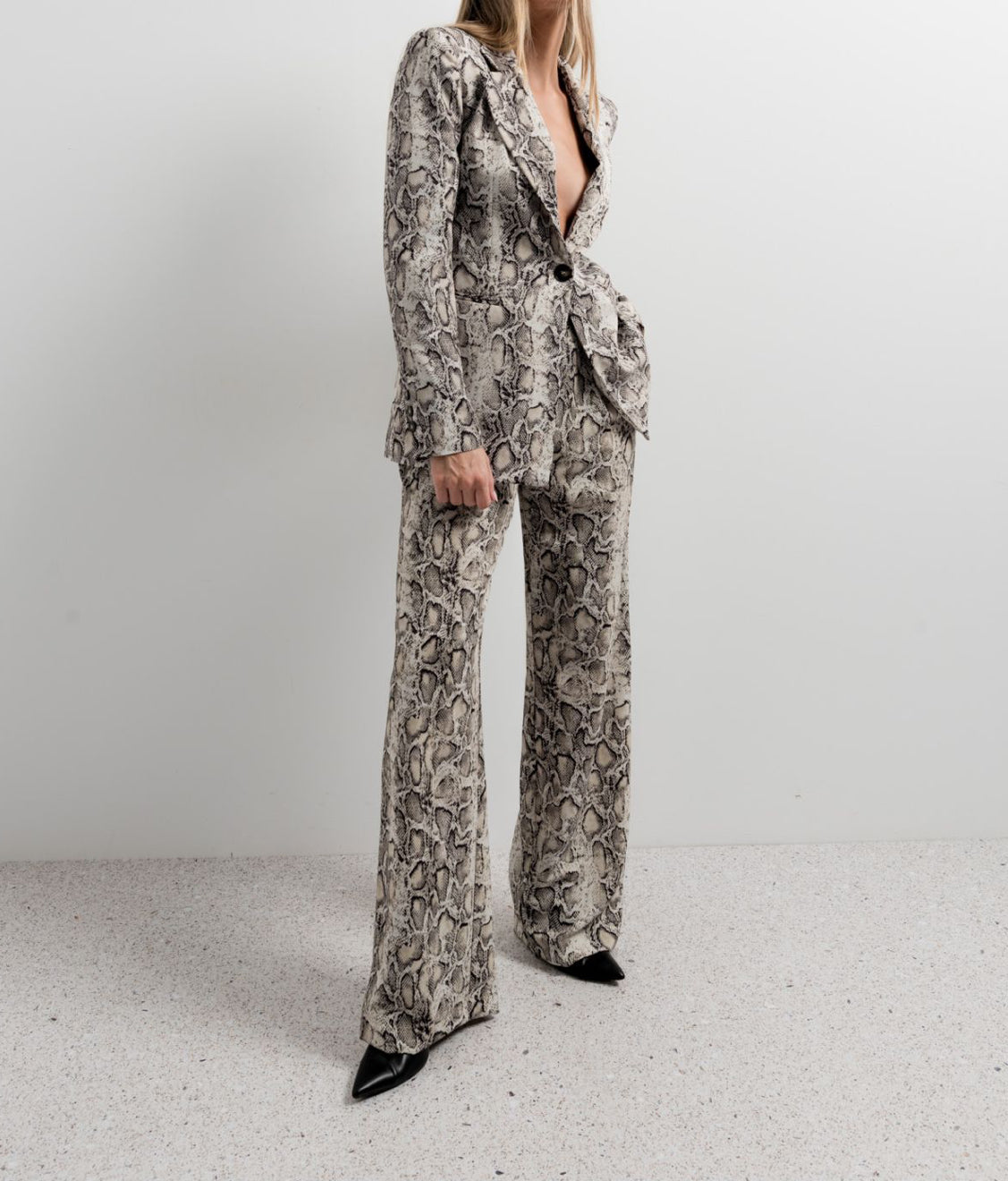 Animal print palazzo trousers