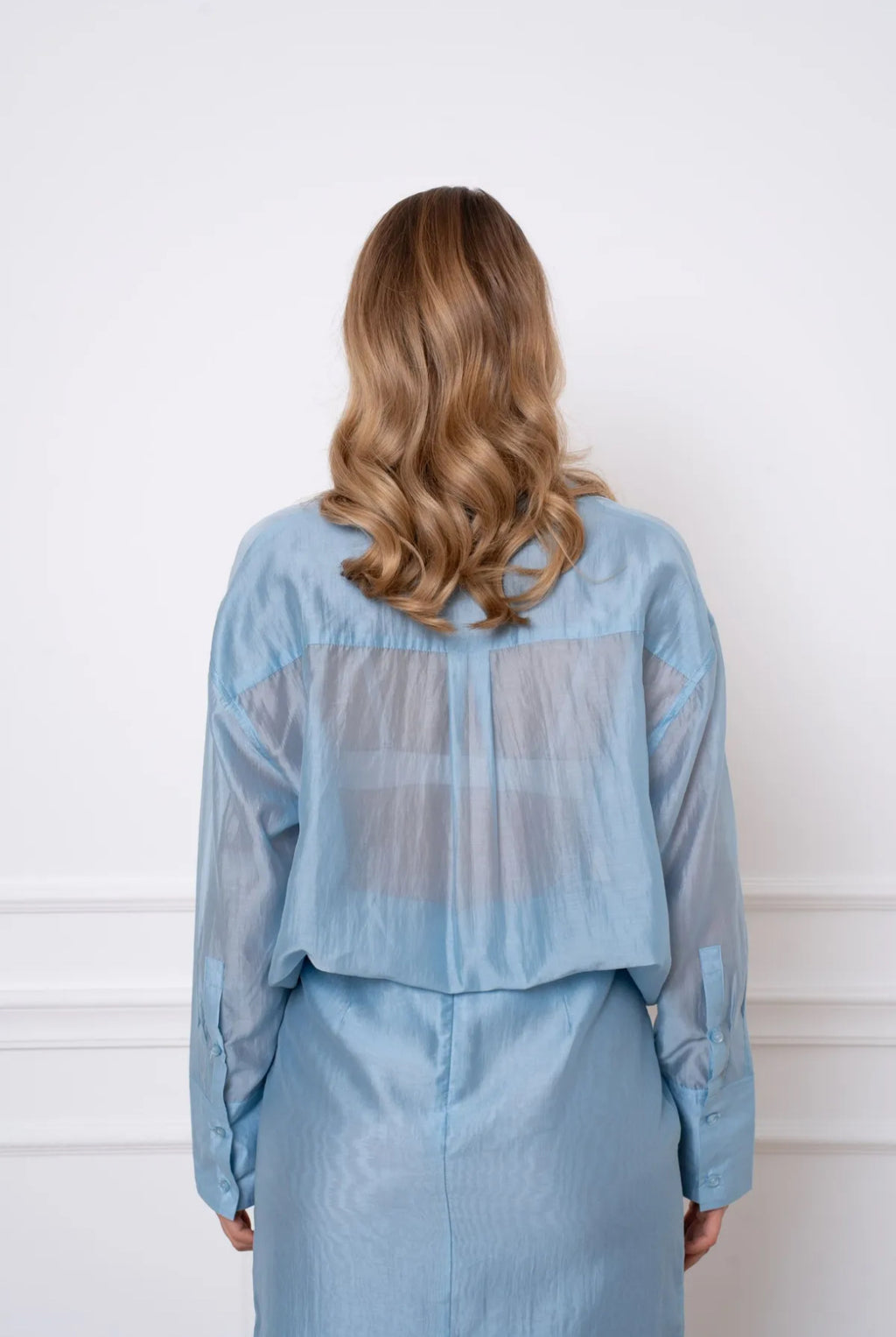 Oversized Sheer Lyocell Shirt