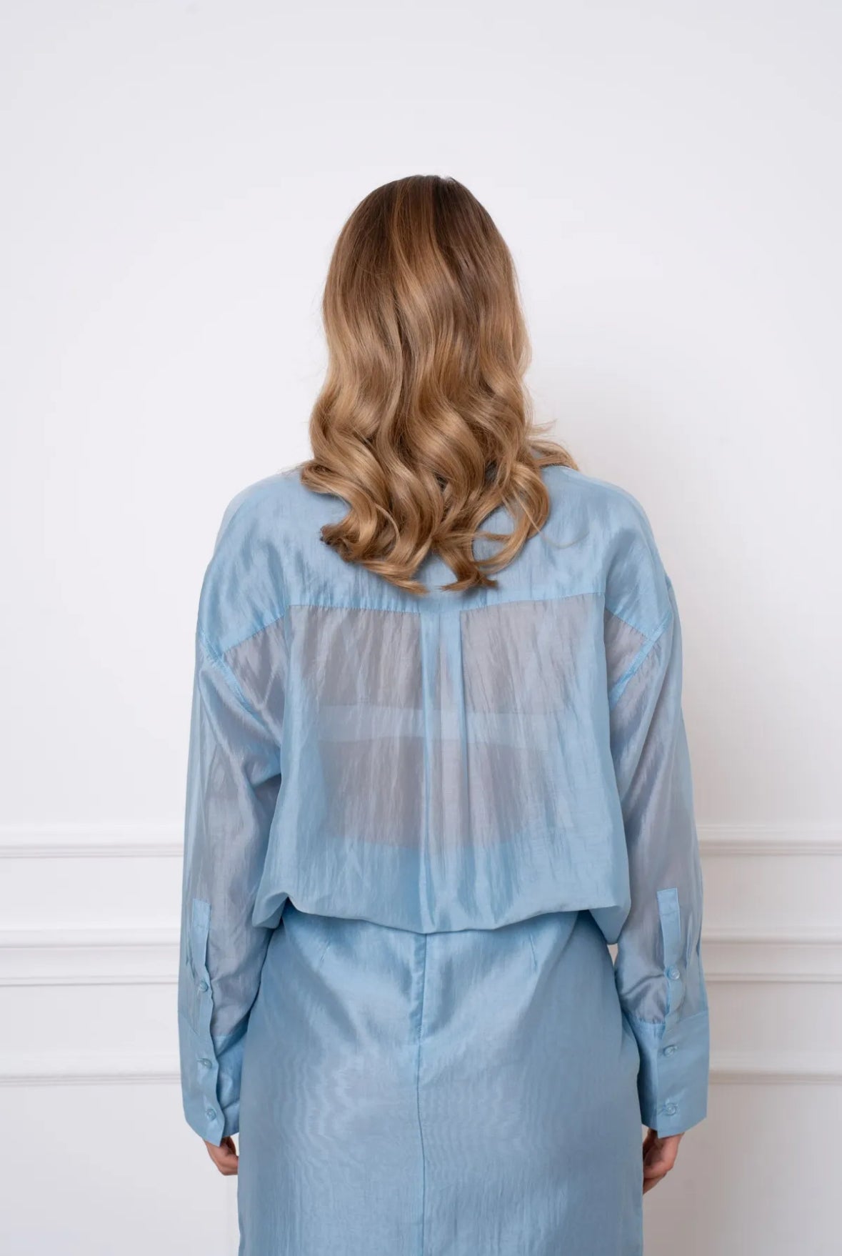 Oversized Sheer Lyocell Shirt