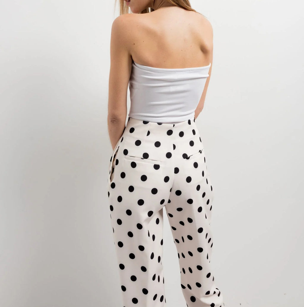 Printed polkadot trouser