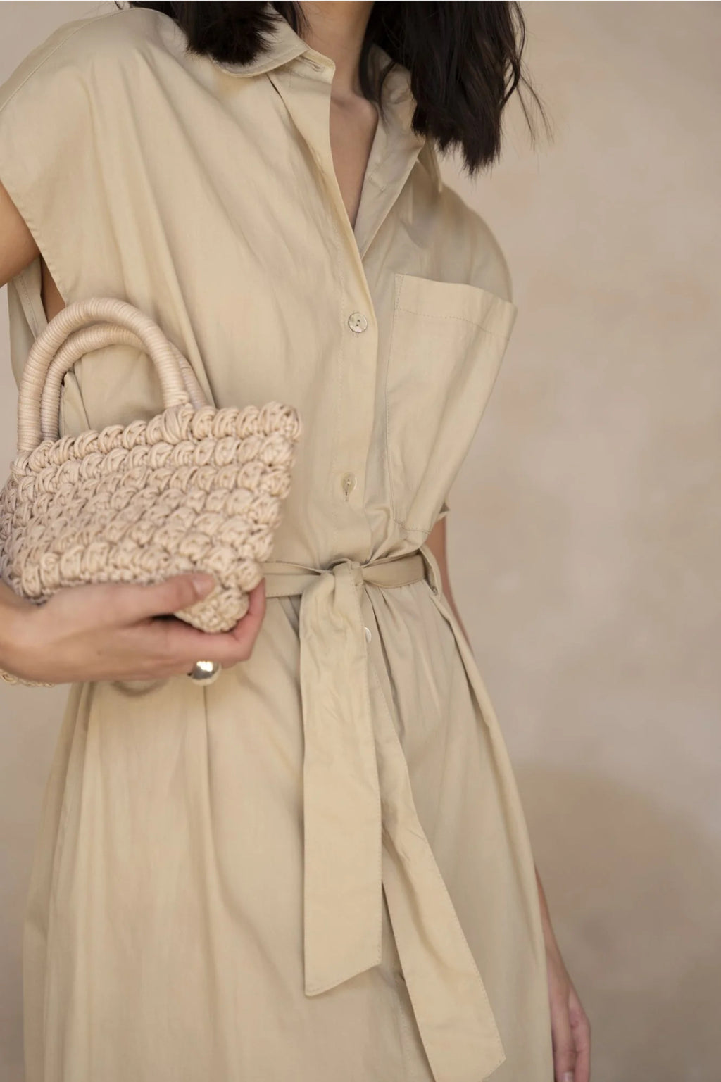 Popelin shirt dress