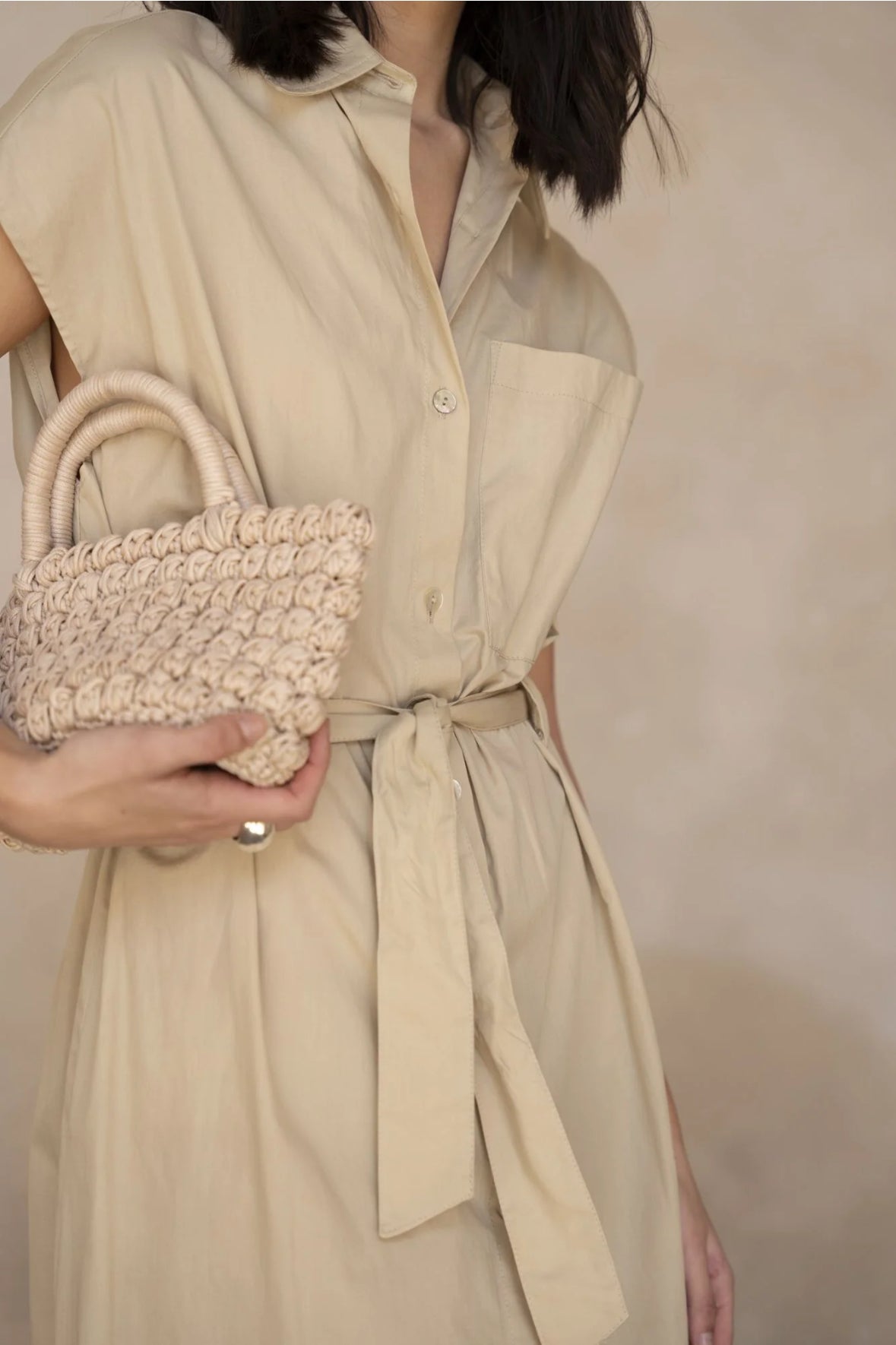 Popelin shirt dress