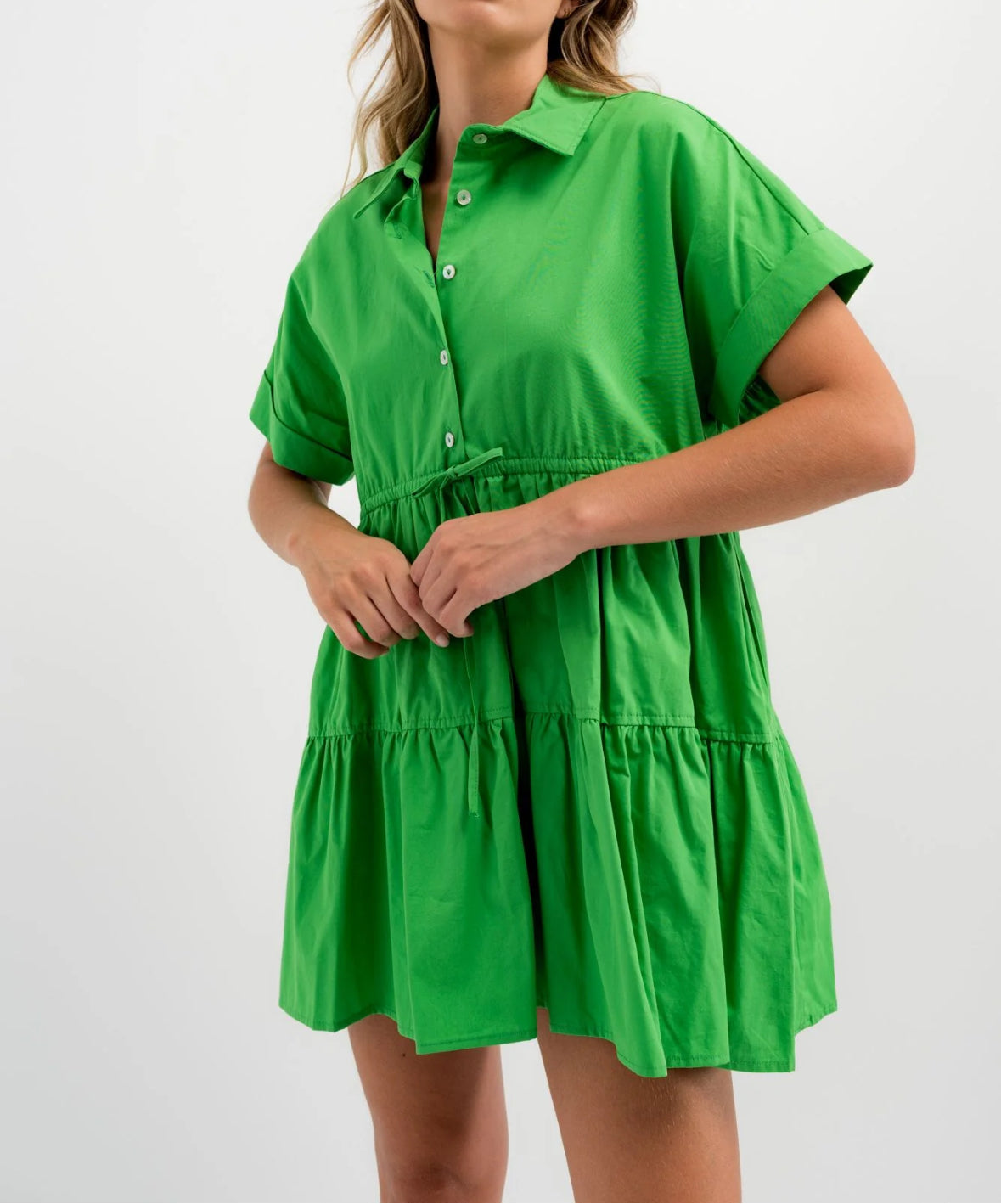 Poplin panels dress