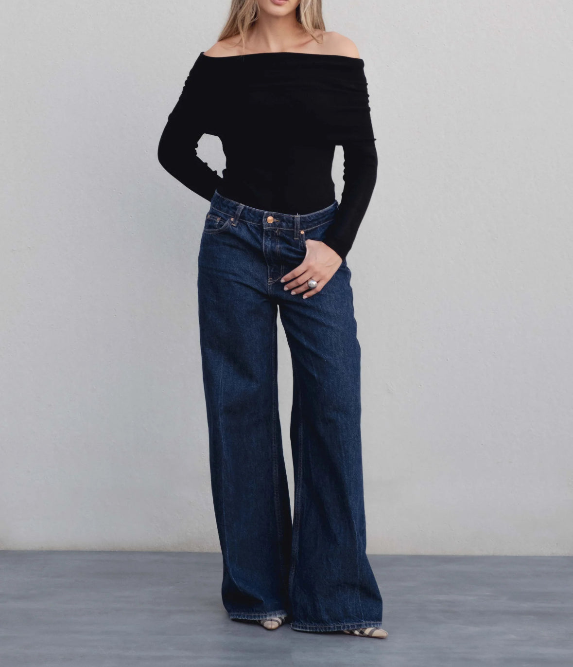 Off-shoulder sweater