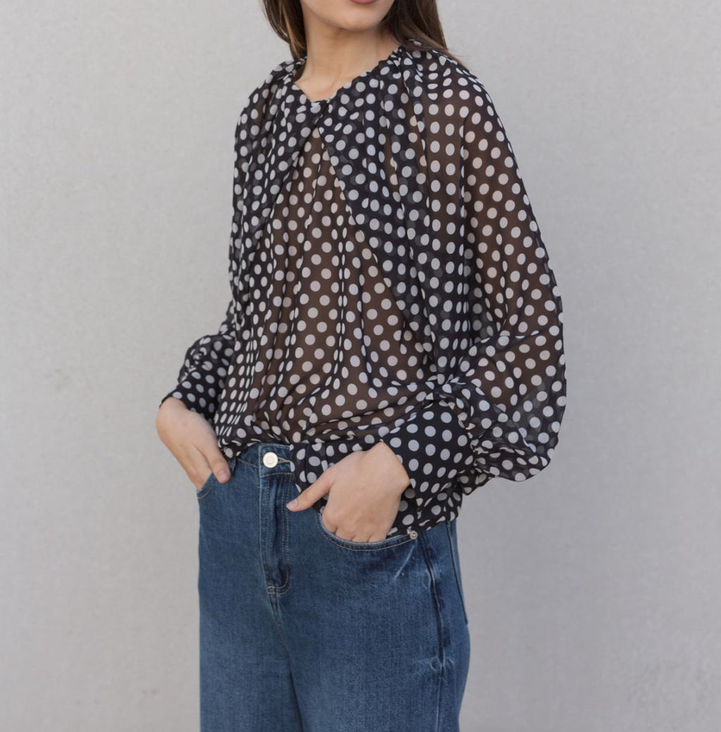 Polka dot blouse